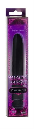 Black Magic 7-inch Bvibe multi-speed vibrator, black, retail box