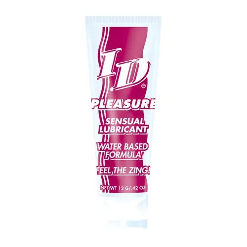 Water-based sensual lubricant tube, 12 ml, white with magenta label