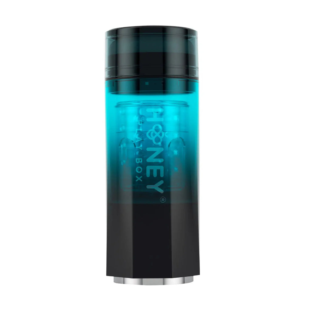 Adrian - Water Spa Rotating Male Masturbator - Blue – body-safe materials | Fu'Cha Exotics