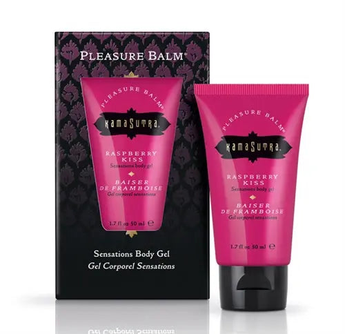 Raspberry kiss body gel set: pink tube and black gift box
