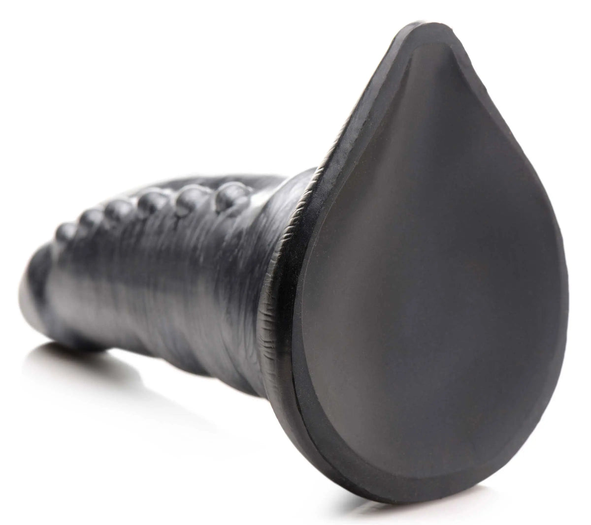 Beastly Tapered Bumpy Silicone Dildo - Silver – body-safe materials | Fu'Cha Exotics