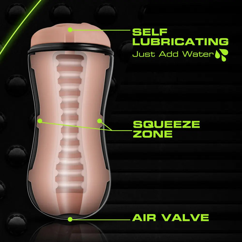 M for Men - Soft and Wet - Pussy With Pleasure Ridges - Self Lubricating Stroker Cup - Vanilla – body-safe materials | Fu'...