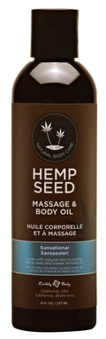 Hemp Seed Massage and Body Oil - Sunsational - 8 Fl. Oz./ 237 ml