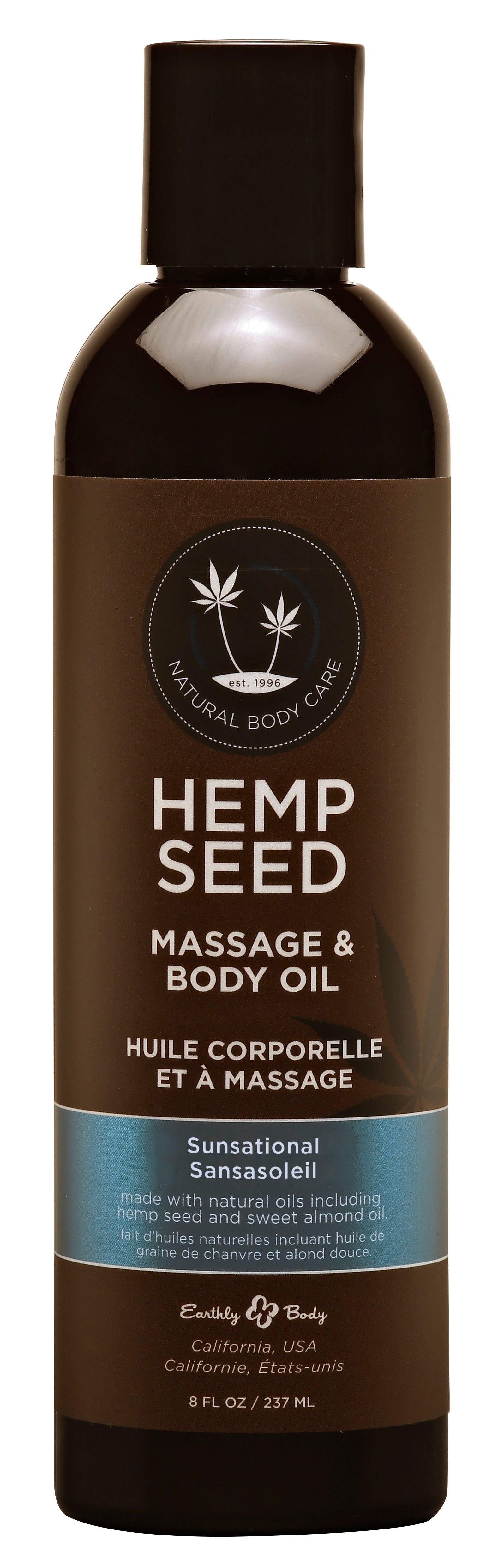 Hemp Seed Massage and Body Oil - Sunsational - 8 Fl. Oz./ 237 ml