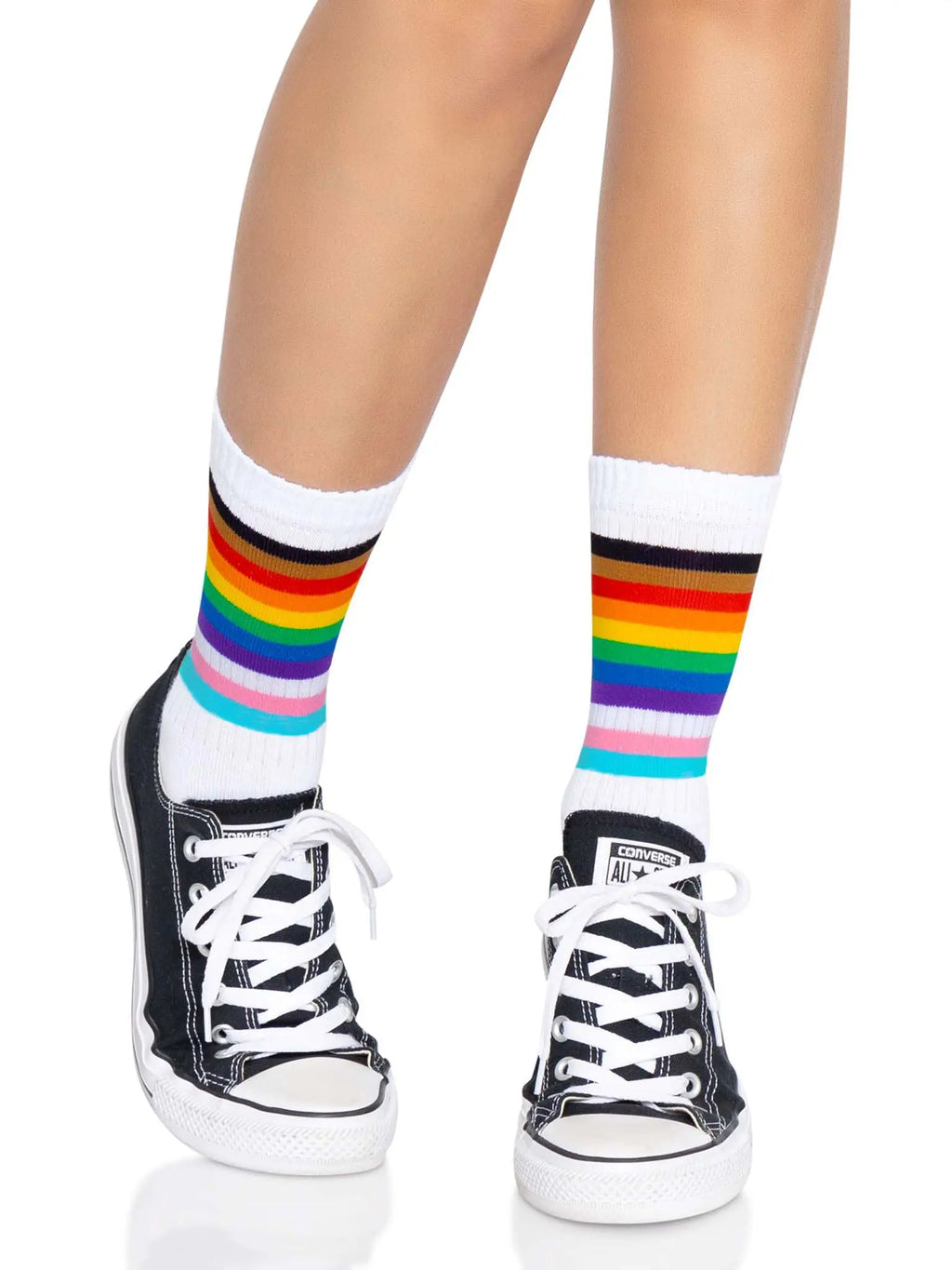 Pride Crew Socks - One Size - Rainbow – body-safe materials | Fu'Cha Exotics