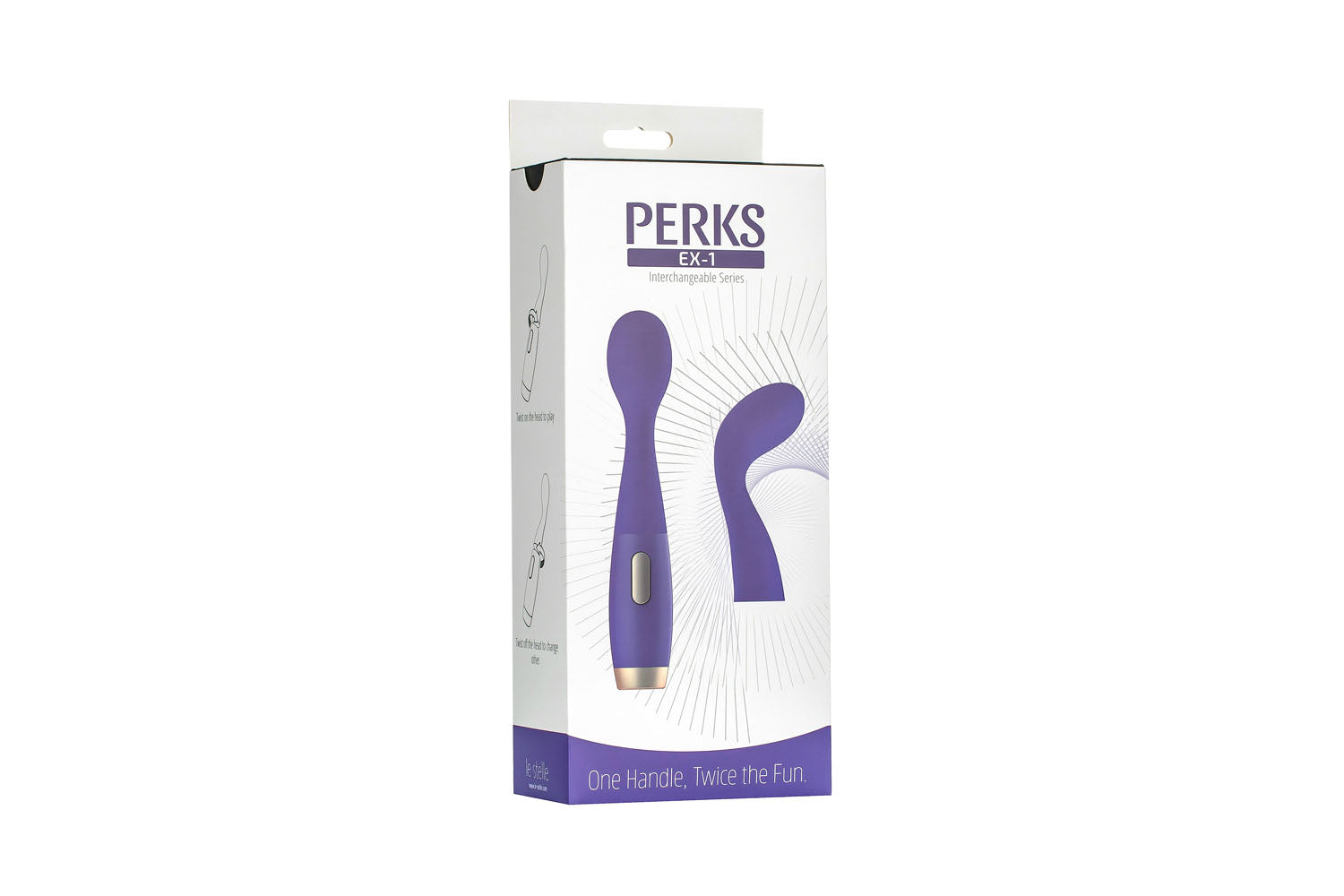Perks Ex-1 Clitoral Stimulating Wand  and  G-Spot Vibrator - Purple