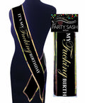iT's My Fucking Birthday Sash - Black