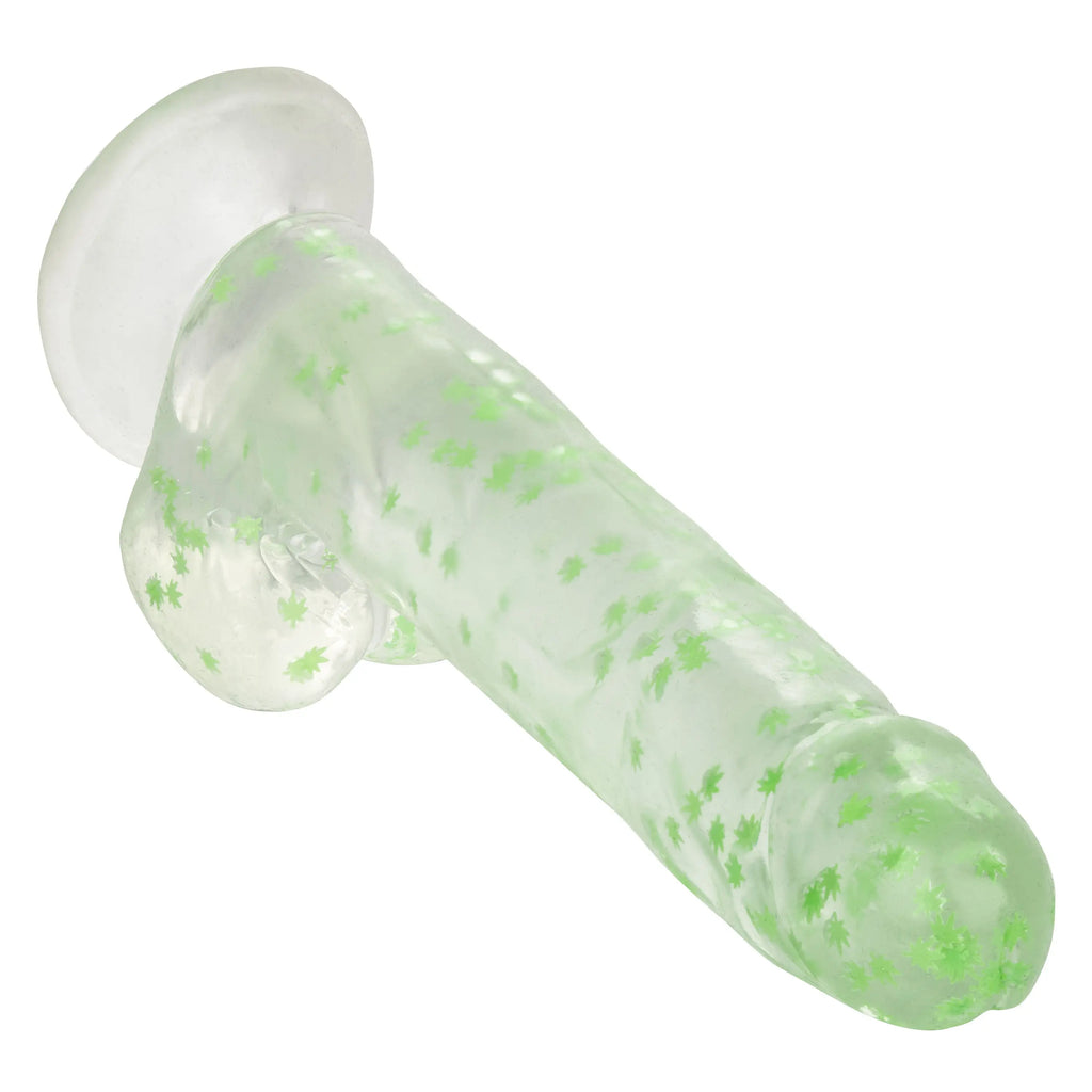 Naughty Bits I Leaf Dick Glow-in-the-Dark Weed Leaf Dildo - Glow in the Dark – body-safe materials | Fu'Cha Exotics