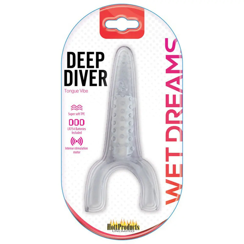 Deep Diver Tongue Vibe - Clear – body-safe materials | Fu'Cha Exotics