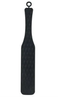 Black silicone paddle with loop handle, textured grip