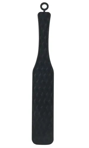 Black silicone paddle with loop handle, textured grip
