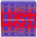 Lust! game box blue and red with The passionate game for two text.