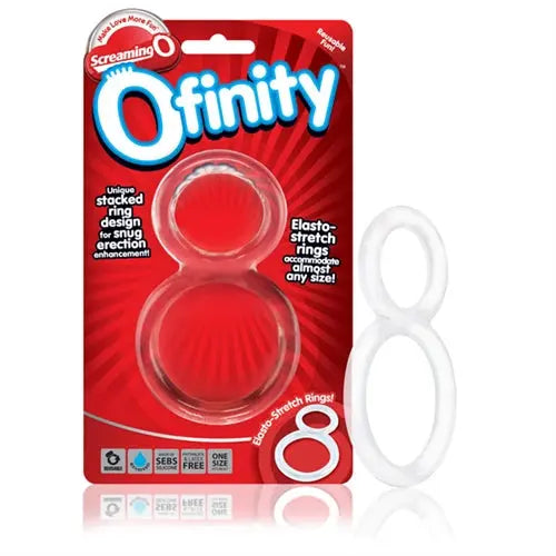 Ofinity Double Ring - Clear – body-safe materials | Fu'Cha Exotics