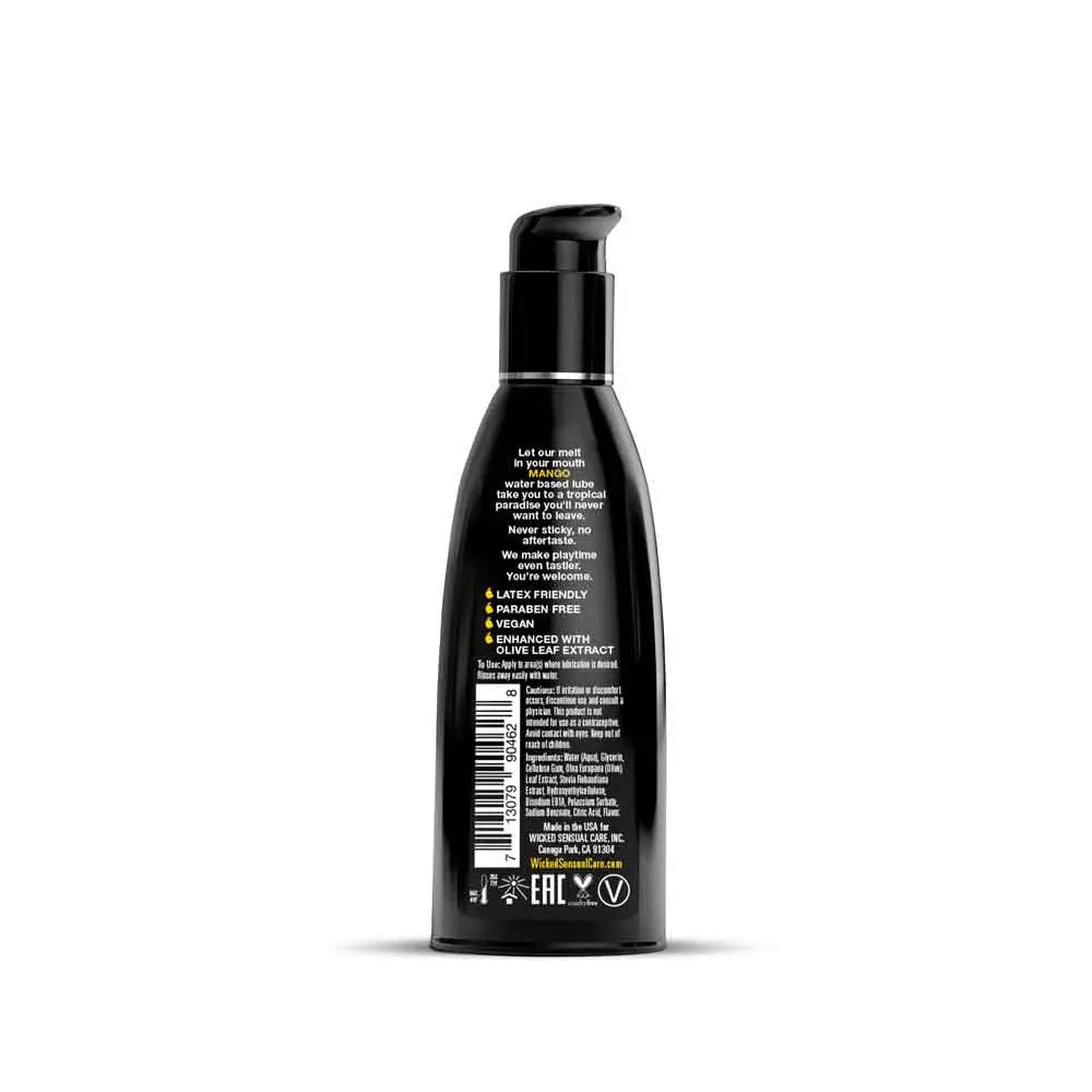 Aqua Mango Flavored Water Based Intimate Lubricant - 2 Fl. Oz. – body-safe materials | Fu'Cha Exotics