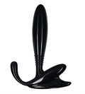 Black universal prostate probe with curved handle and rounded tip.