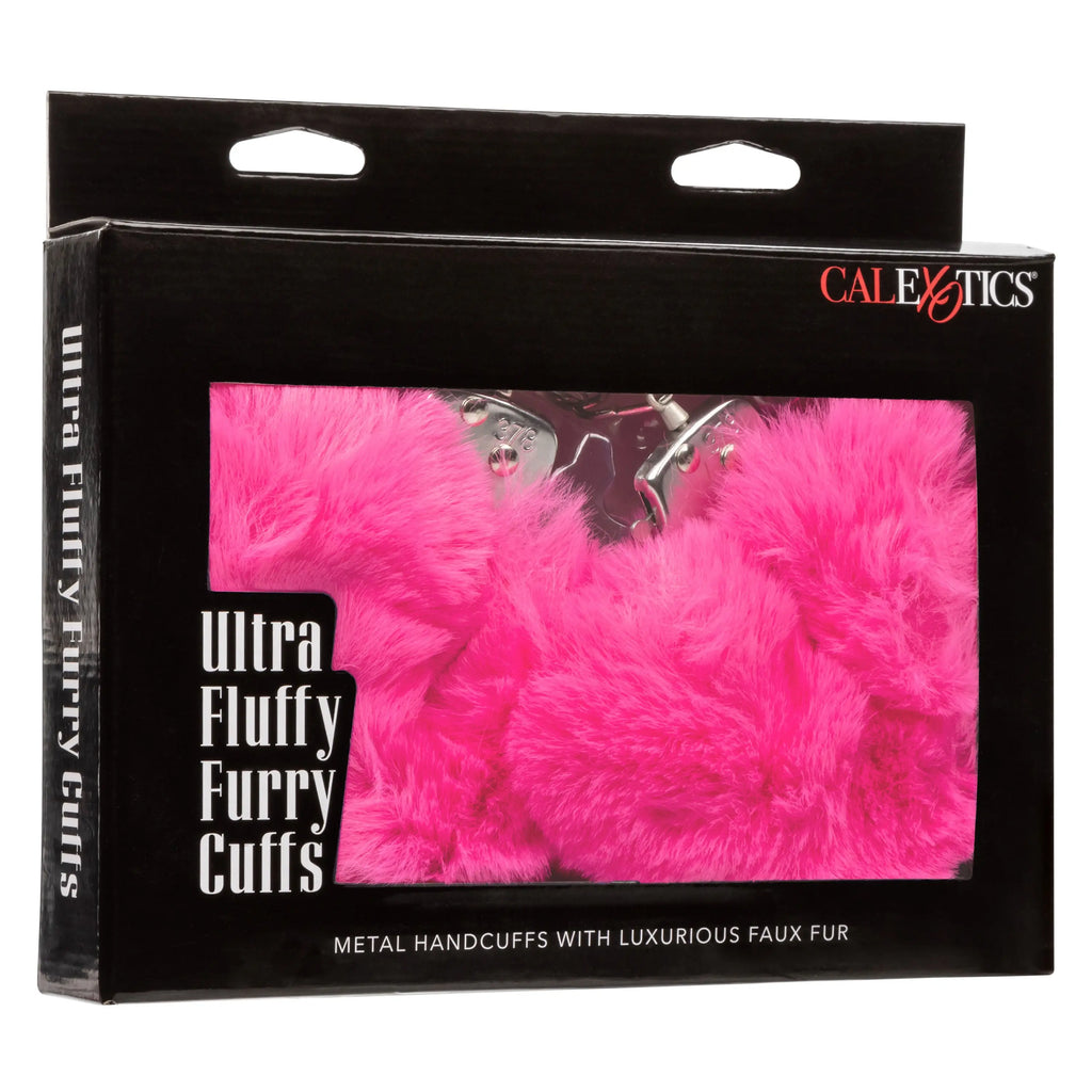 Ultra Fluffy Furry Cuffs - Pink – body-safe materials | Fu'Cha Exotics
