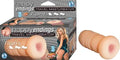 Travel masturbator with tight ass design, flesh-colored silicone