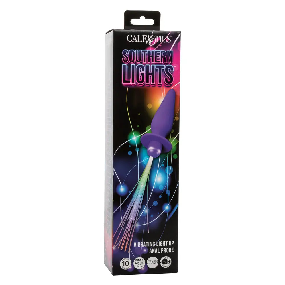 Southern Lights - Vibrating Light Up Anal Probe - Purple – body-safe materials | Fu'Cha Exotics