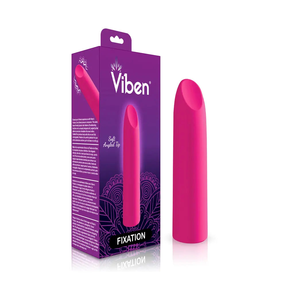 Fixation Lipstick Bullet - Hot Pink – body-safe silicone USB-rechargeable | Fu'Cha Exotics