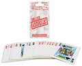 Deck of Deluxe Asshole card game with face-up playing cards