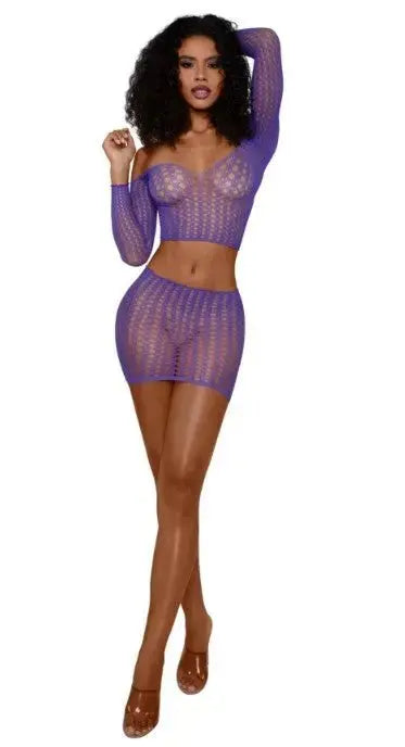 Breauna Skirt Set - Os - Ultra Violet – nylon | Fu'Cha Exotics