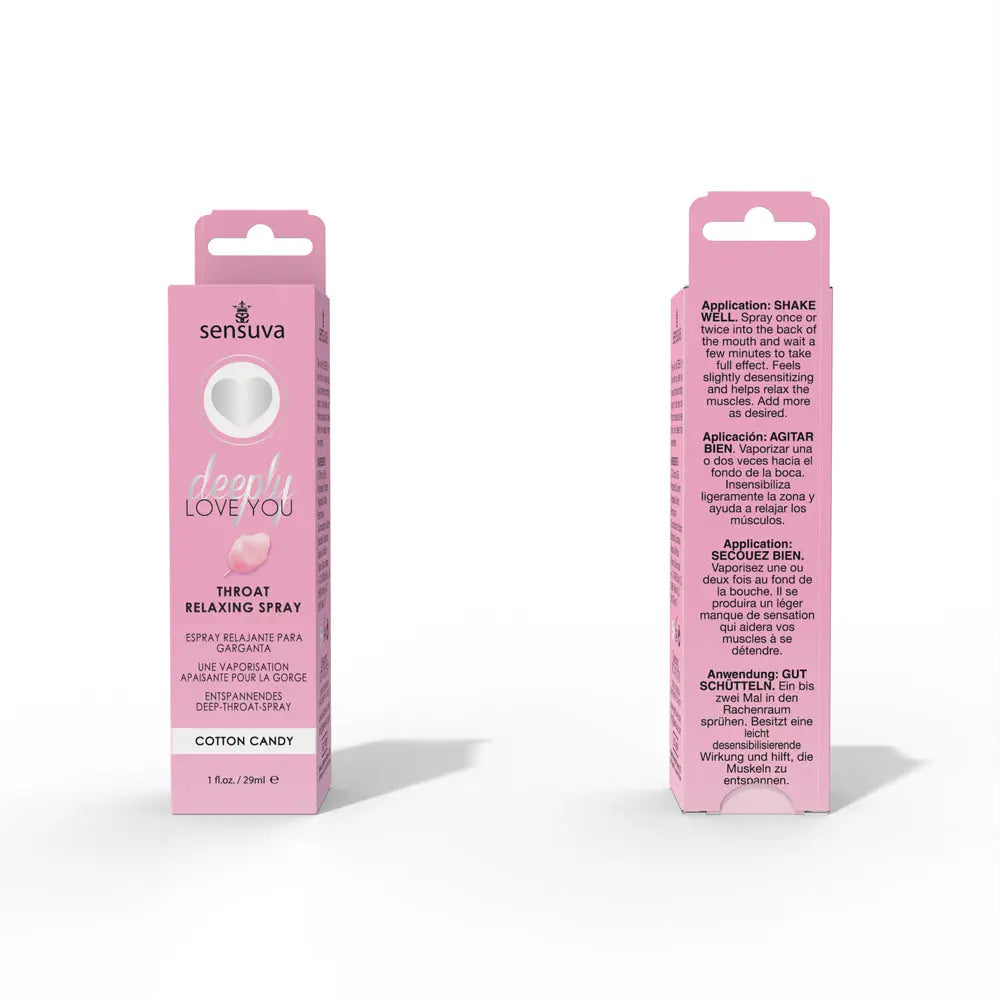 Deeply Love You Throat Relaxing Spray - 1 Fl. Oz. - Cotton Candy – body-safe materials | Fu'Cha Exotics