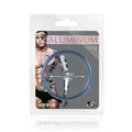 Cobalt blue aluminum ring, 2.25-inch diameter.