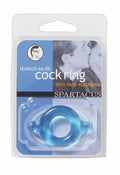 Blue elastomer C-ring in blister pack, stretch-to-fit cocKring SPARTACUS