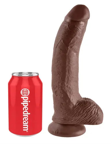 King Cock 9-Inch Cock With Balls - Brown – body-safe materials | Fu'Cha Exotics