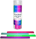 Ladies Night topic sticks set in clear plastic tube with three colorful sticks