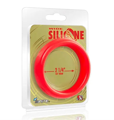 Red wide silicone donut ring, 2.25-in diameter