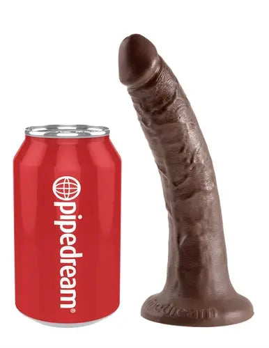 King Cock 7-Inch - Brown – body-safe materials | Fu'Cha Exotics