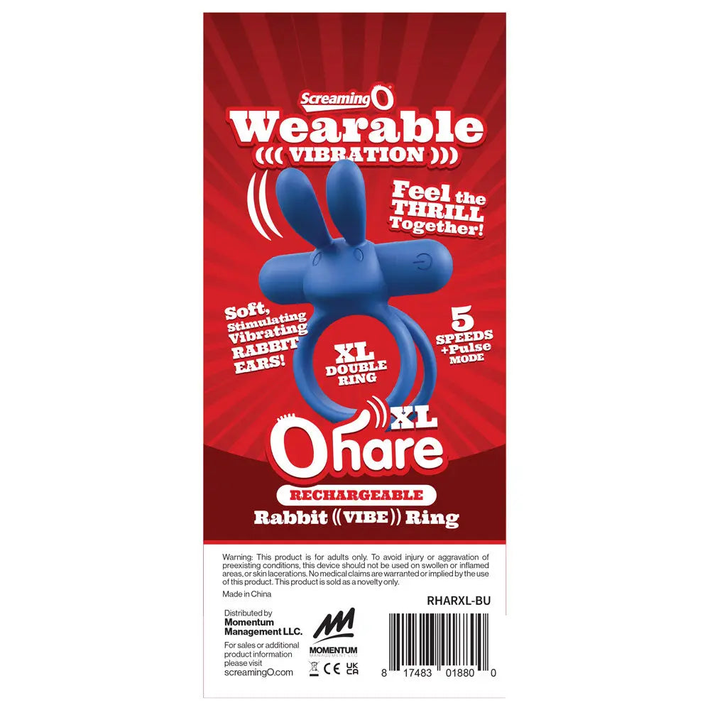 Rechargeable Ohare XL - Blue – body-safe materials | Fu'Cha Exotics
