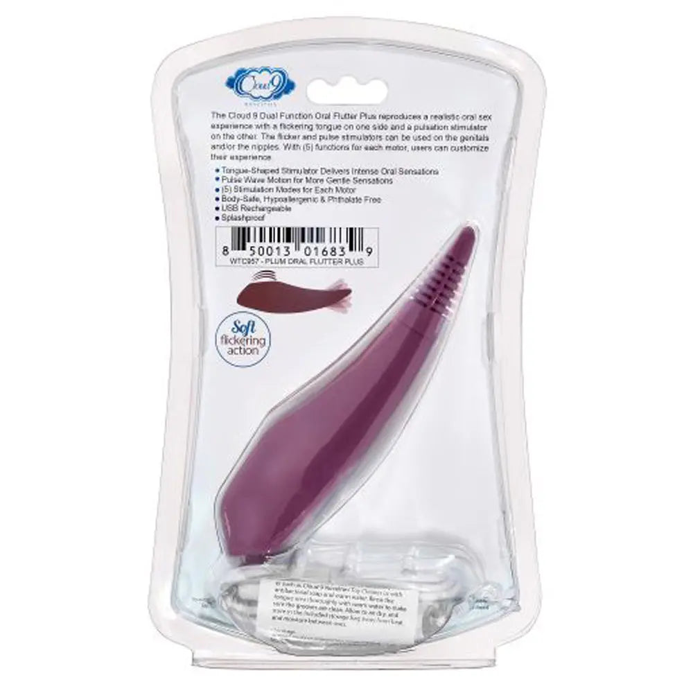 Health and Wellness Oral Flutter Plus - Plum – body-safe materials | Fu'Cha Exotics