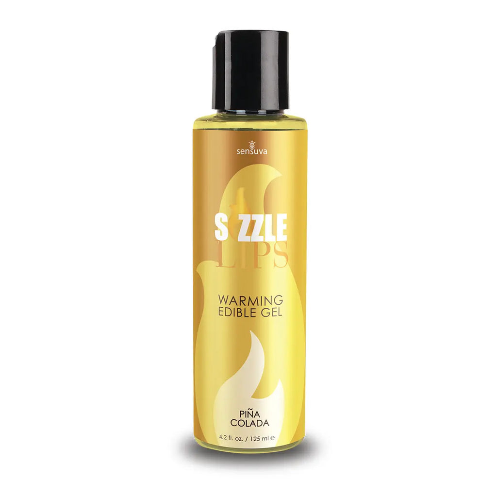 Sizzle Lips Warming Edible Gel - Pina Colada - 4.2 Fl. Oz. / 125 ml – body-safe materials | Fu'Cha Exotics