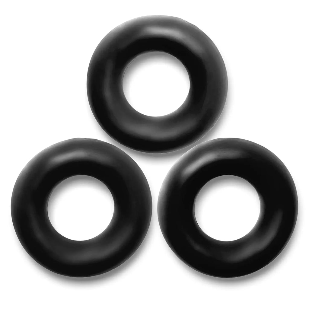 Fat Willy 3-Pack Jumbo C-Rings - Black – body-safe materials | Fu'Cha Exotics