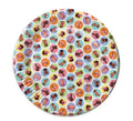 Round paper plates, mini penis pattern, colorful cartoon prints, pack of 8