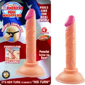 Flesh-colored 4-inch straight suction-cup dildo with base and smooth surface