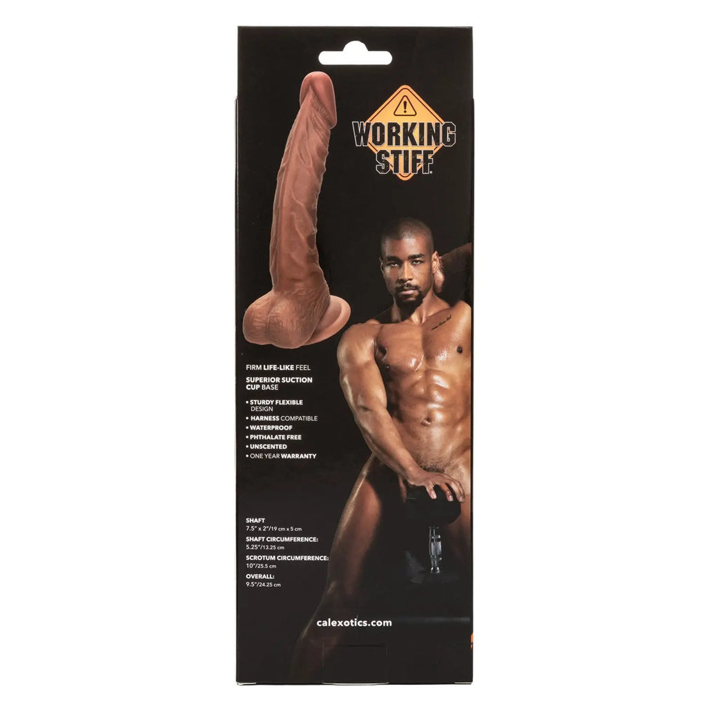 Working Stiff the Personal Trainer 7.5" - Brown – body-safe materials | Fu'Cha Exotics