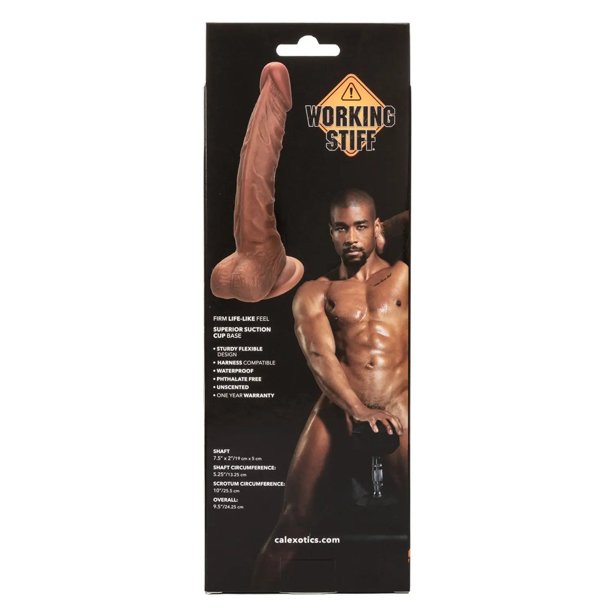 Working Stiff the Personal Trainer 7.5" - Brown – body-safe materials | Fu'Cha Exotics