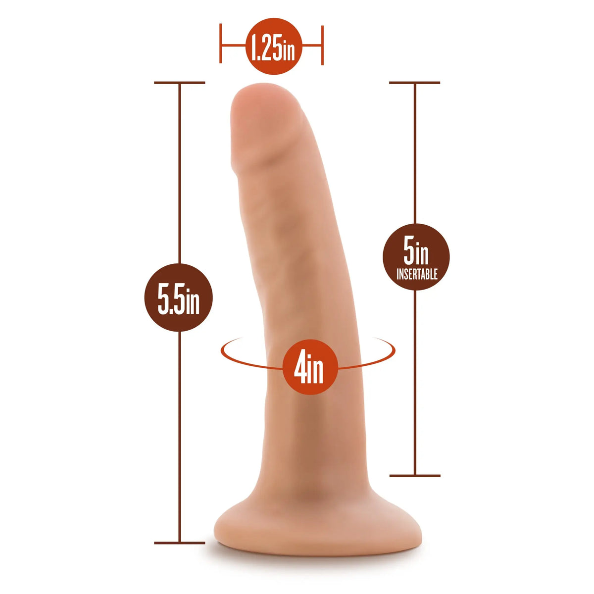 Dr. Skin - 5.5 Inch Cock with Suction Cup - Vanilla – body-safe materials suction stimulation | Fu'Cha Exotics