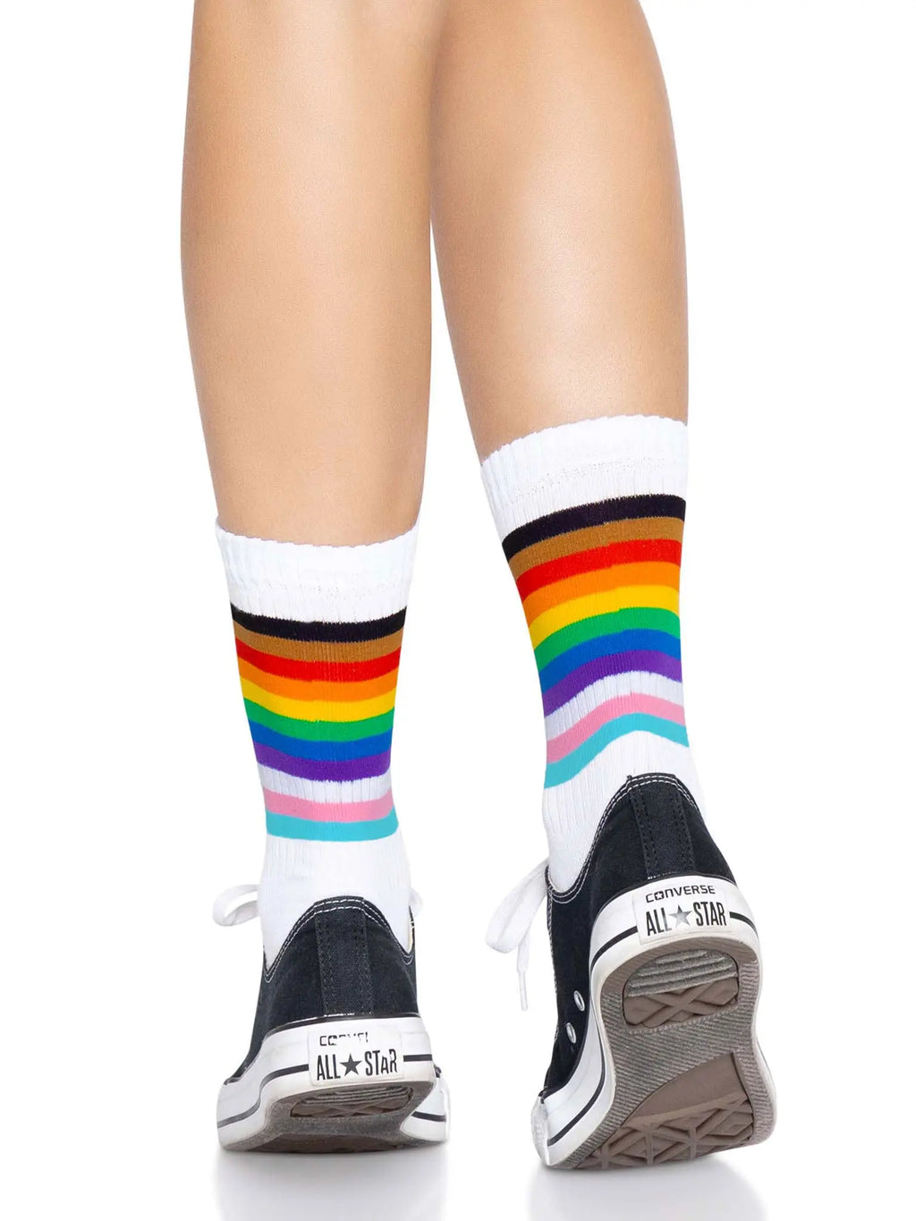 Pride Crew Socks - One Size - Rainbow – nylon | Fu'Cha Exotics