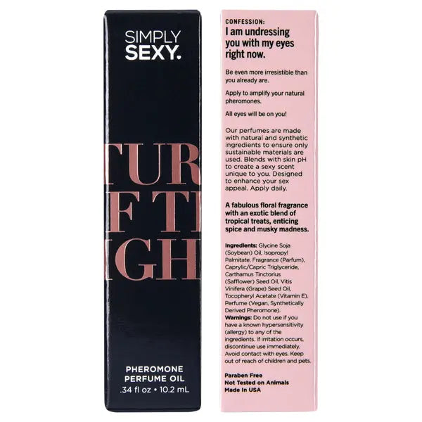 Simply Sexy Turn Off the Lights - Pheromone Perfume Oil Roll on - .34oz | 10.2ml – body-safe materials | Fu'Cha Exotics