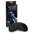 Black satin blindfold with contoured eye mask