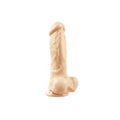 White 5-inch dildo with textured shaft and rounded tip