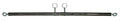 Adjustable spreader bar in silver metal with end rings and two hanging loops