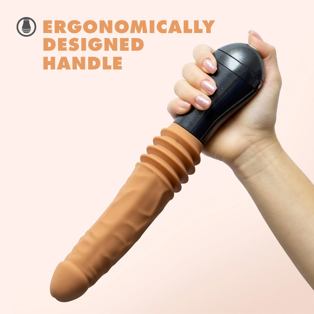 Dr. Skin Silicone - Dr. Arthur - Thrusting Gyrating Vibrating Dildo - Tan – body-safe materials | Fu'Cha Exotics