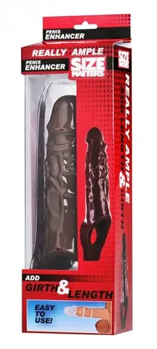 Brown penis enhancer sheath in retail packaging