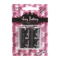 2-pack LR14 C 1.5V batteries in blister card, pink packaging