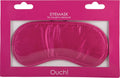 Pink soft eyemask with padded fabric and curved eye shape